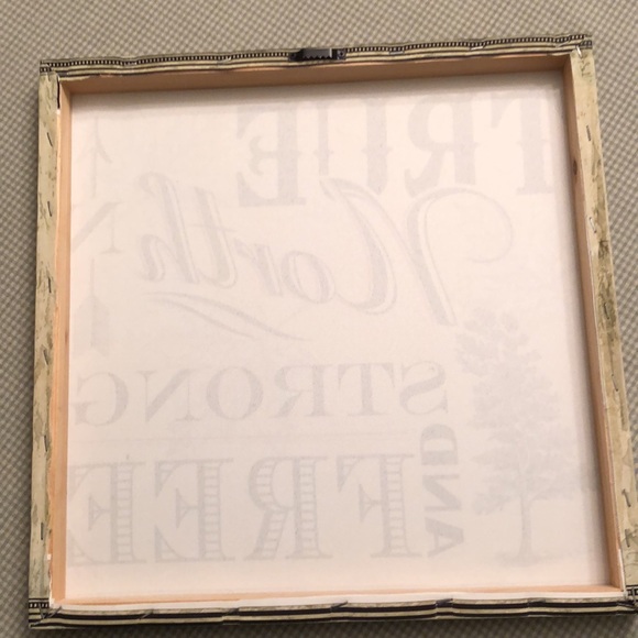 STRETCHED CANVAS WALL ART 15” x 15” “TRUE NORTH STRONG AND FREE” - OS013 - Picture 2 of 10